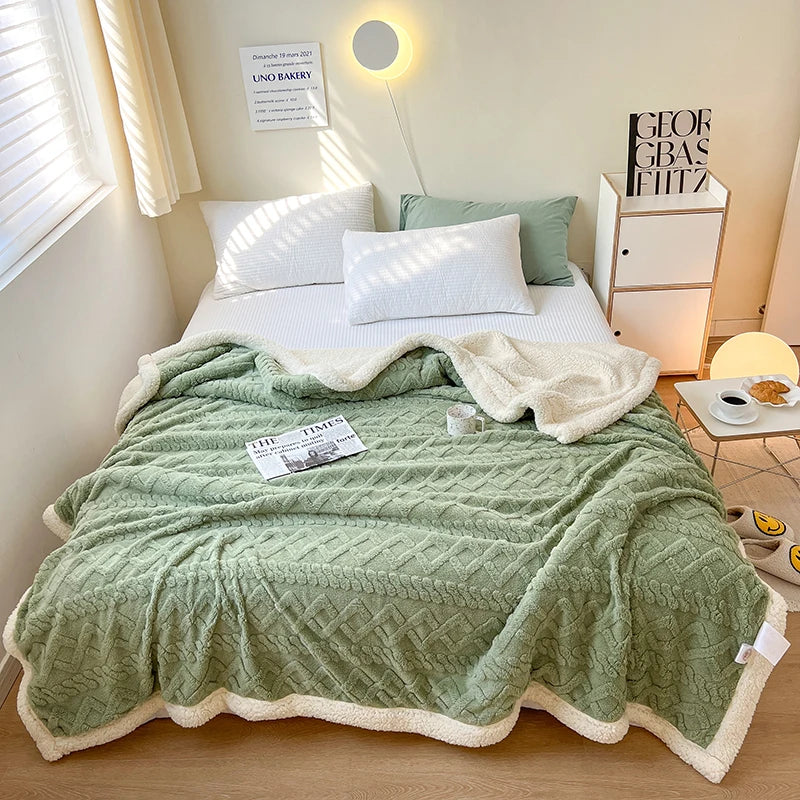 Zachte gooi deken multi -kleuren koraal fluweel deken gezellige warme pluche deken voor bank slaapkamer woonkamer kamp