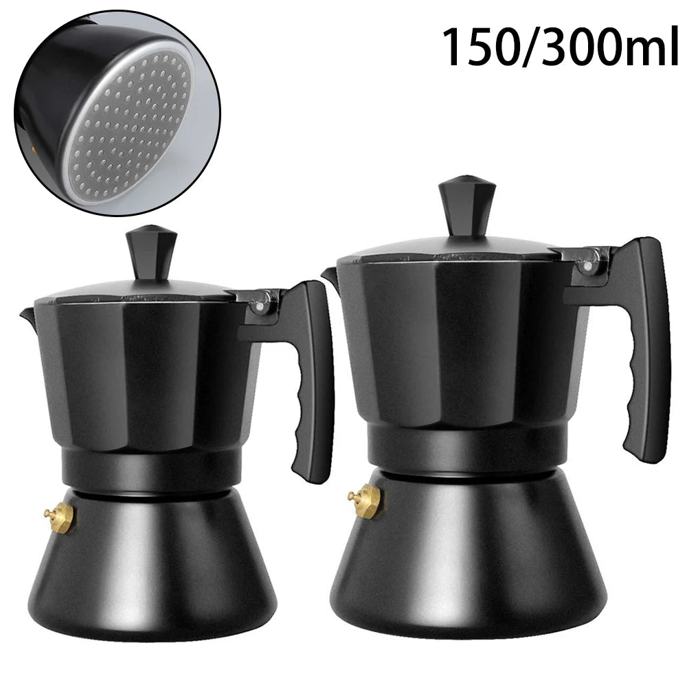 Aluminium Moka Italienische Mokka -Pot -Espresso -Kaffeemaschine -Induktionskocher Percolator Herd Top Pot Coffee Machine 3Cup 6Cup