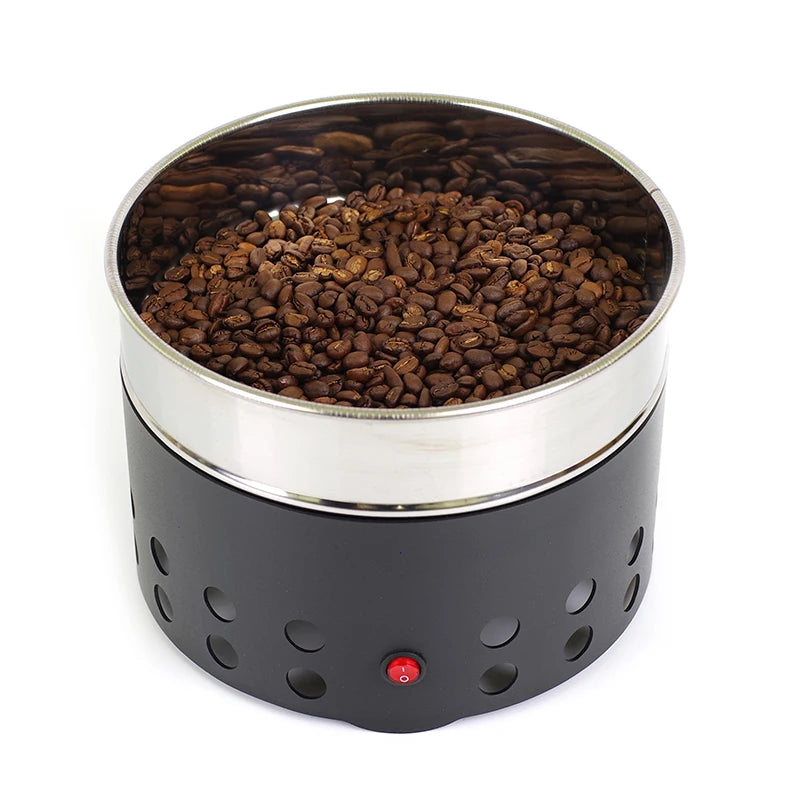 110 V/220 V Haushalt kleiner Kaffeebohnen -Röster hoher Saugkühlstahlkühlplatte mit Filterkühler
