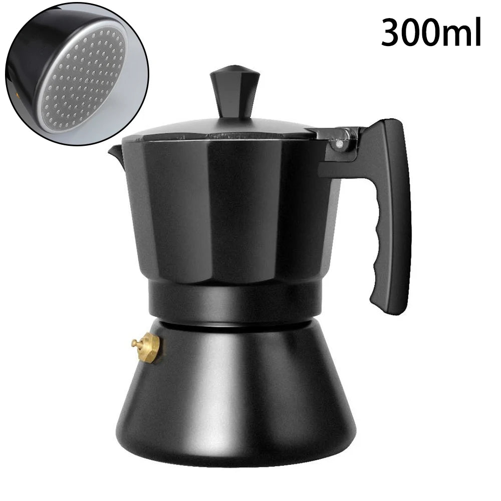 Aluminium Moka Italienische Mokka -Pot -Espresso -Kaffeemaschine -Induktionskocher Percolator Herd Top Pot Coffee Machine 3Cup 6Cup