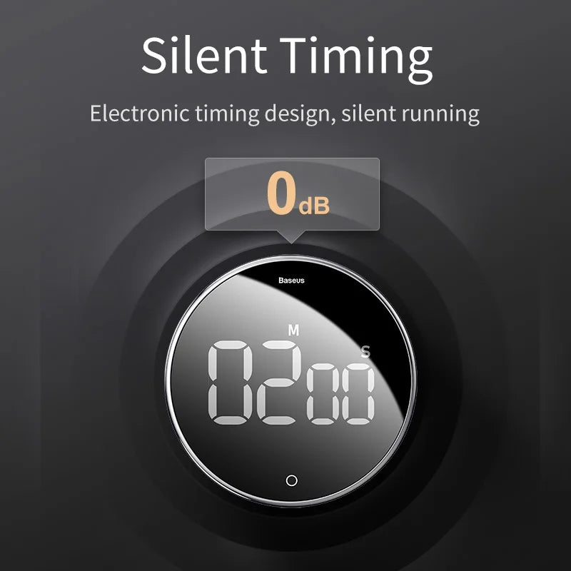 Baseus Magnetic Kitchen Timer Timer Digital Timer Countdown Clock alarmă Mecanică Gătit Cronometru Gătit Duș Studiu Stopwatch