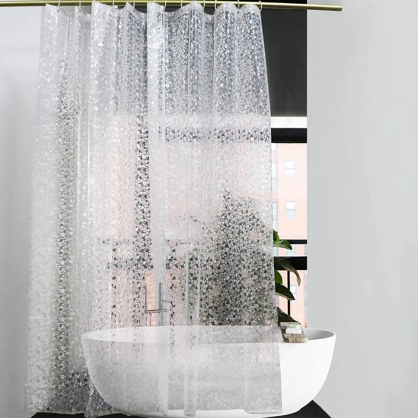 Rideau de douche Peva Pebble Ligne de baignoire étanche à la baignoire imperméable couvercle de bain pavée de salle de bain rideaux de bain