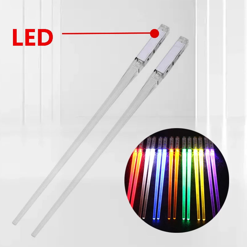 1pair LED CHOPSTICS LUMINÉS LIMENTS LEAU LA PARTIE DE DINNING