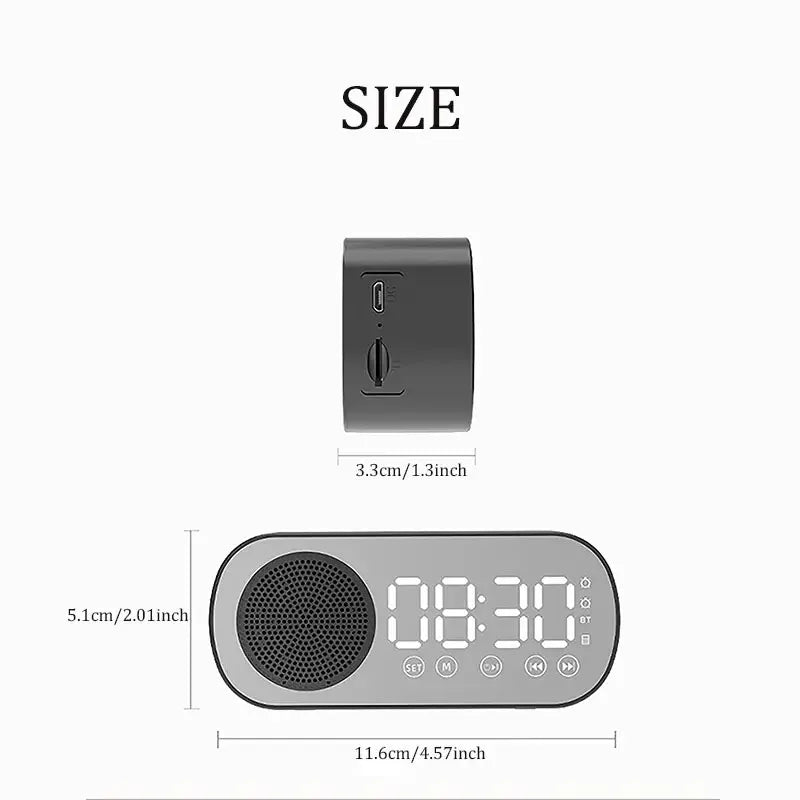 ALAREIRO DIGITAL RECLEMENTO DE ALTO BLUETOOTH SUPORTE TF FM RADIO BASS Bass Subwoofer Boombox Desktop Music Player Player