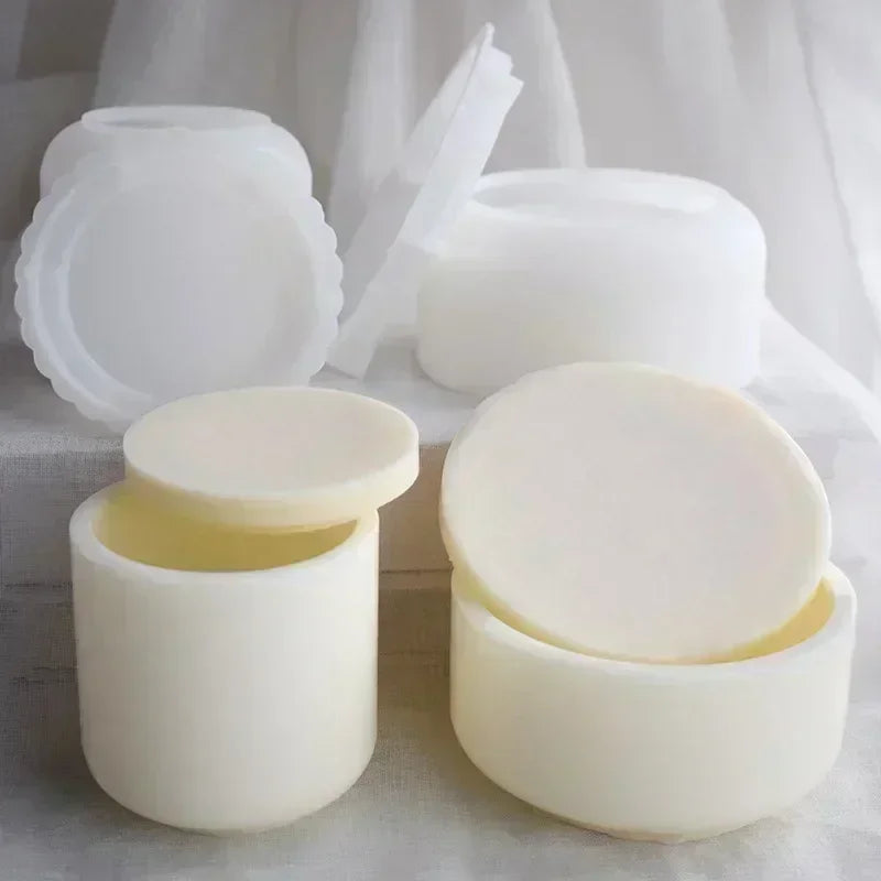 Candetto rotondo fai da te Vasco di candele silicone Vaso di fiori vaso di fiori vaso ceramica in ceramica Stampo Artigianato fatti a mano Produtti