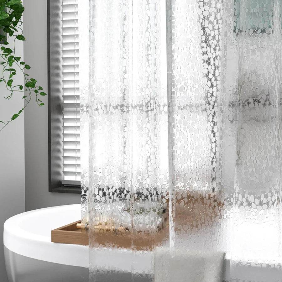 Rideau de douche Peva Pebble Ligne de baignoire étanche à la baignoire imperméable couvercle de bain pavée de salle de bain rideaux de bain