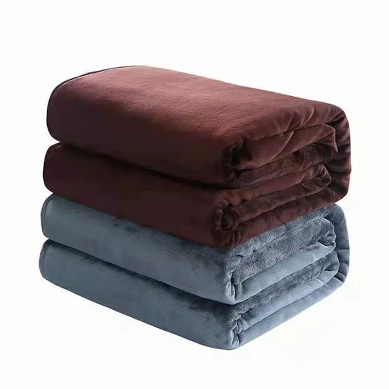Coral Flanene koce Solid 230GSM Lekkie fur