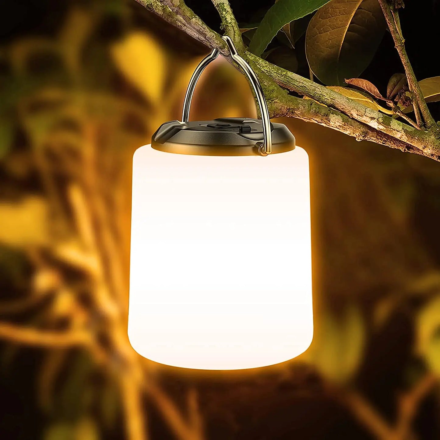Rechargeable camping light, flashlight camping light -3000K warm white light, camping/hiking emergency waterproof light