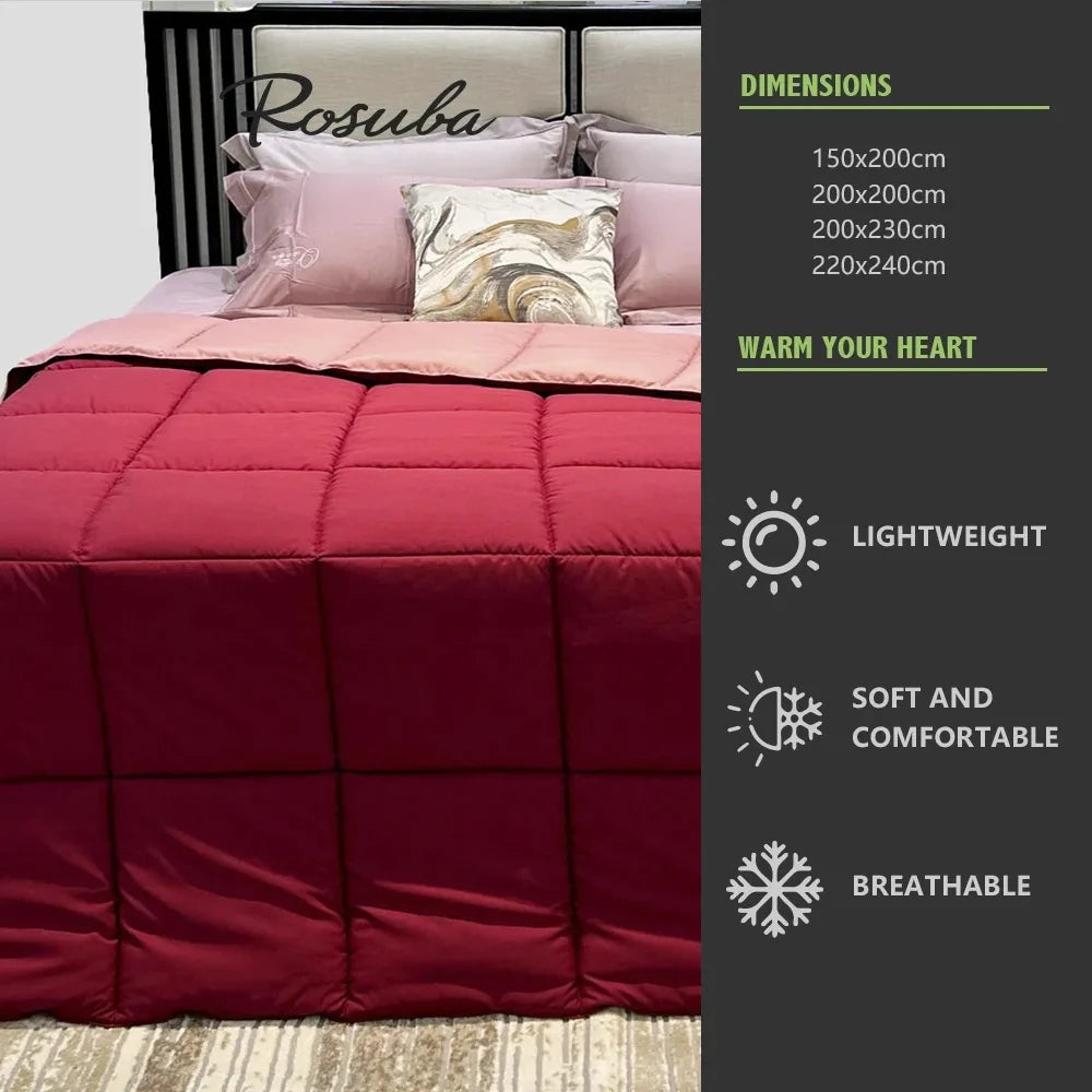 Luxury Down Alternative Comforter All Season Duvet Insert Microfiber Quilt Classic Box Stitched with Corner Tabs