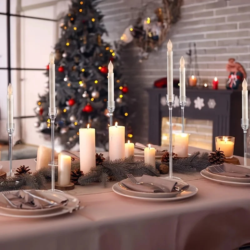 3PCS Clear Acryl Candlestick Holder na imprezę weselną