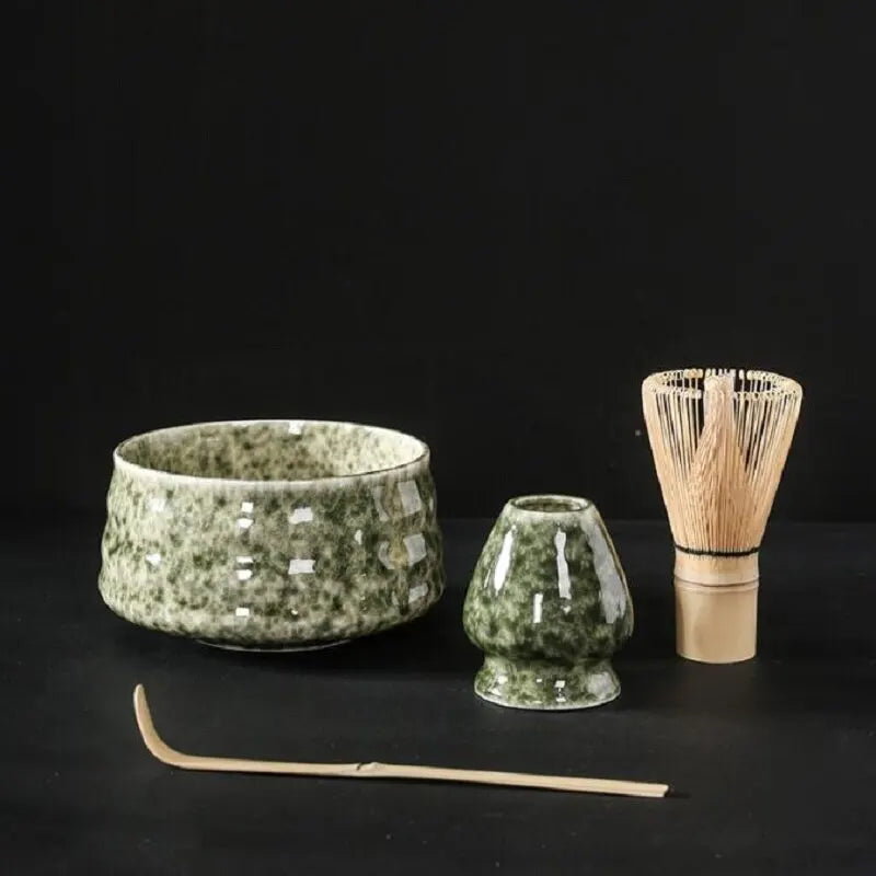 4pcs Japones Matcha Set Safe Bamboo Wathisk Cuchucos Té de té Bebidas Interiores Terreno de té Herramientas de fabricación de té Accesorios