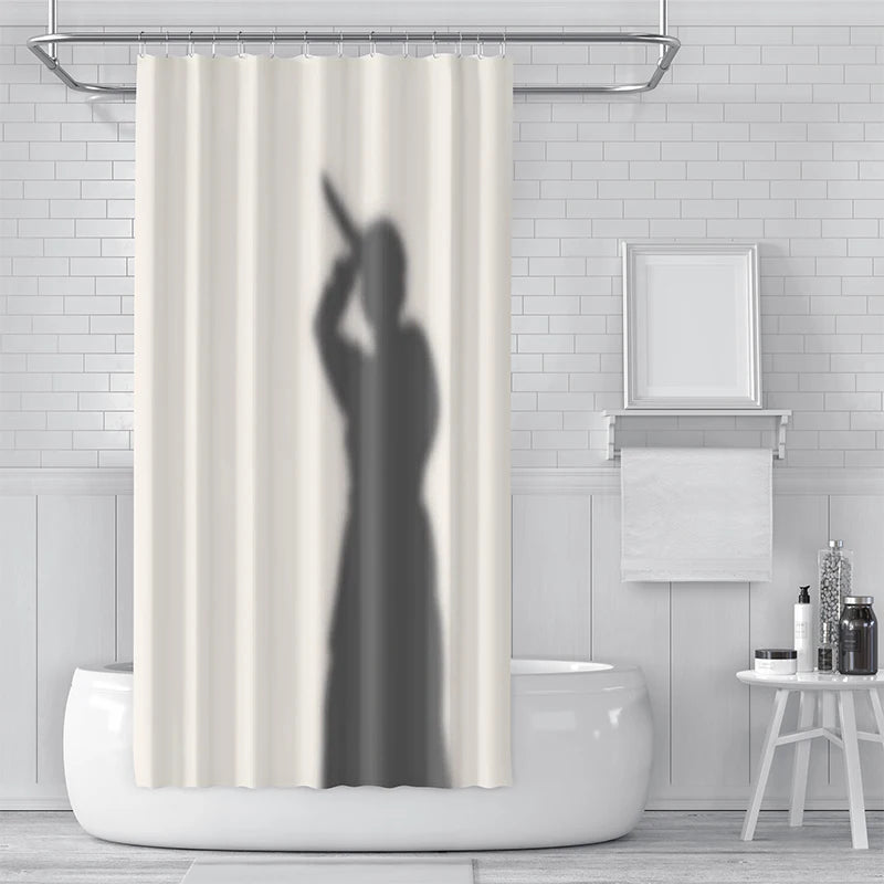 Gaslight Gatekeep Girlboss Psycho Halloween Decoration Disque Curtain de douche avec œillets et crochets pour décor de salle de bain
