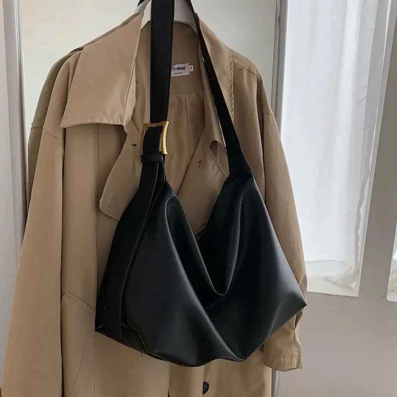 Vintage Këssen Design Pu Lieder Boston Handbag fir Fraen Casual Koraphust Crossbody Poschen Moudeschaker Tuten