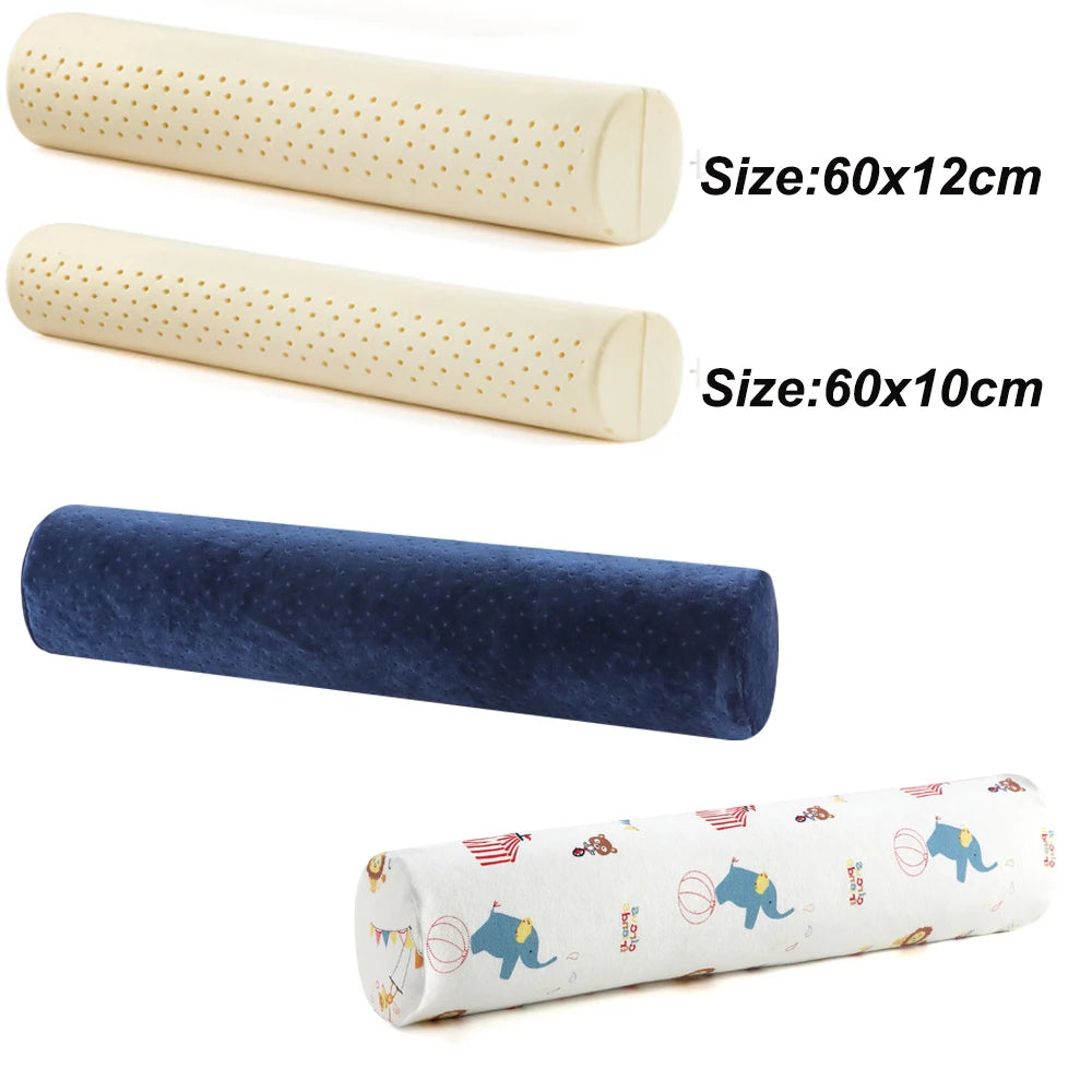 60 / 100cm Thai natierlechen Latex entspaant Zylinder Säit Sleepers fein futti Hals Këssen fir schwanger Këssen Leit