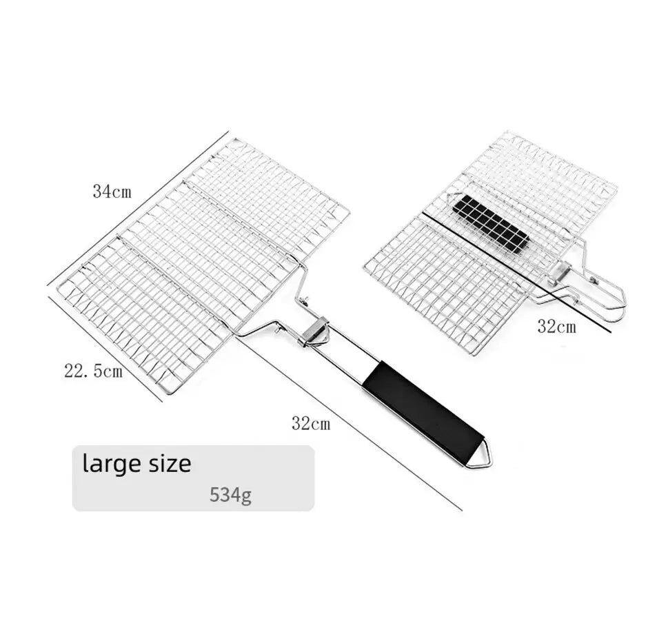 304 Aço inoxidável churrasco de malha não bastão grelha grelha de malha