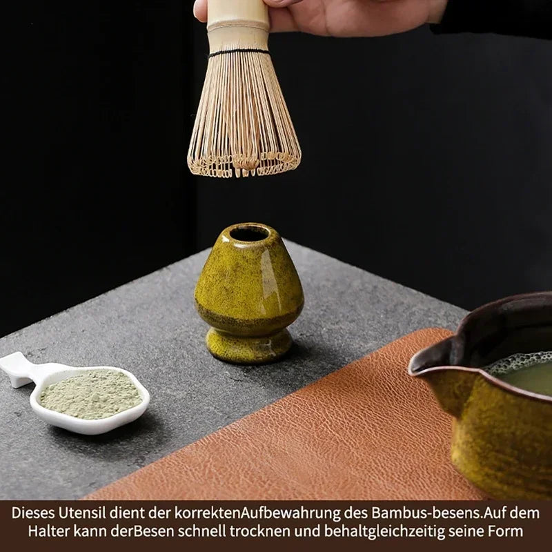 4pcs 7 PCS/set Japonese Matcha Blender Set Bambú Bambas de bambú Matcha Cuchilla Tea Tea Tea Set Beverage Shop Tea Tea Tea Tray