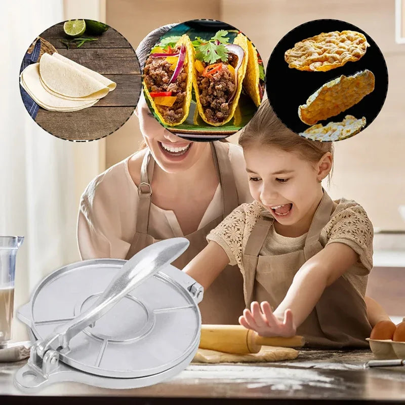 16 / 20cm DIY Tortilla Press den Horer Aluminium Albettusmann Cortillas Tortilla Tortding Tools Bakbeaker