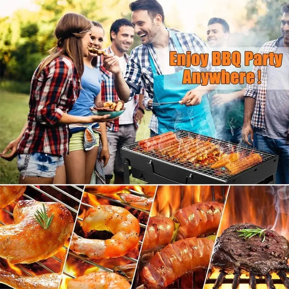 Przenośny grilla Grill Grill ze stali nierdzewnej Mały mini zestaw narzędzi Mini BBQ na zewnątrz gotowanie na kempingu piknik plażowy przenośny grilla