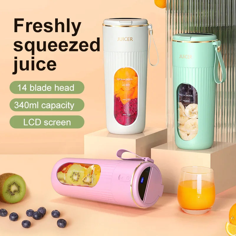 Juicer Cup Wireless Charging Small Portable High Quality Macaron Color Juice Cup Home Multifonctional Automatic Fruit Blender