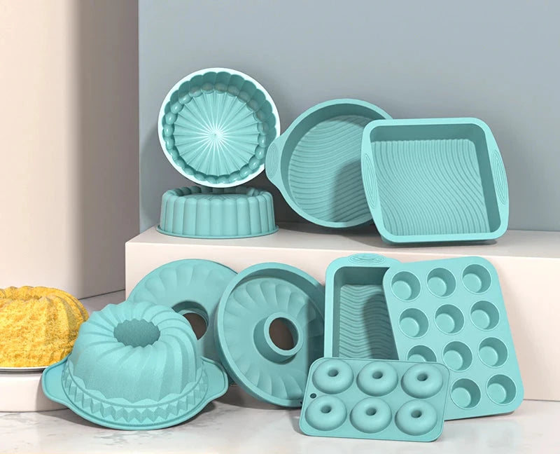3D silikon kakeform dekorere verktøy diy konditor bakeverktøy for kakepanne kjøkken fløyt rørpanne bakeware airfryer tilbehør