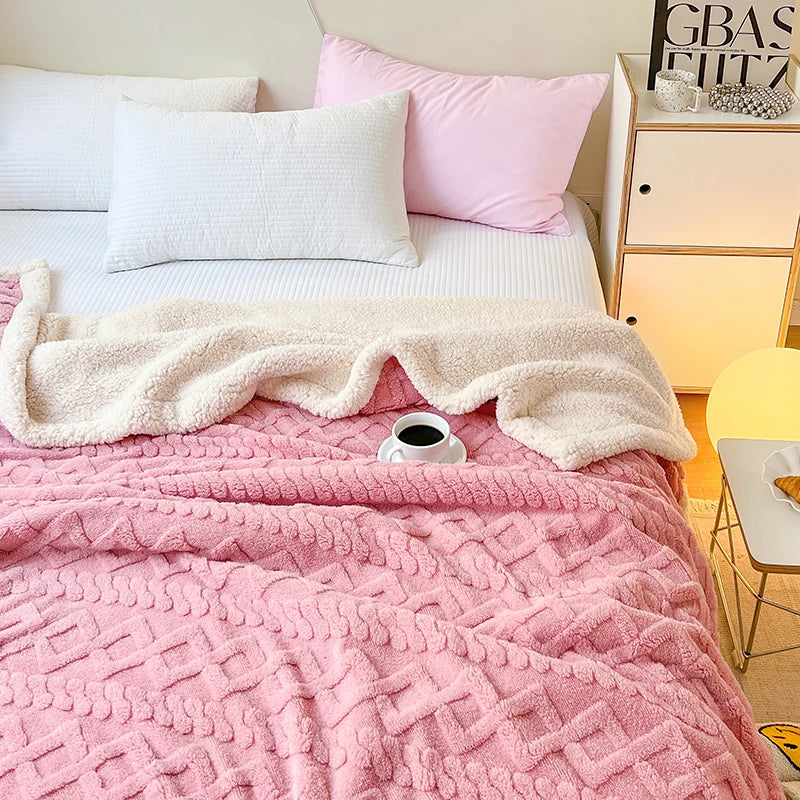 Super Soft Throwd -deken Premium Silky Flanel Fleece 3D Geroold lichtgewicht beddeken het hele seizoen gebruik