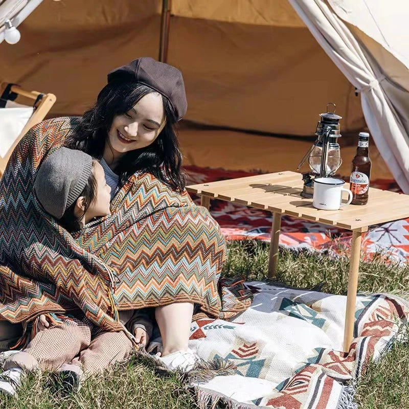 Boho łóżko koc geometria aztec baja koce etniczna sofa okładka slipcover wystrój rzutu na ścianę wiszącą gobelin cobertor