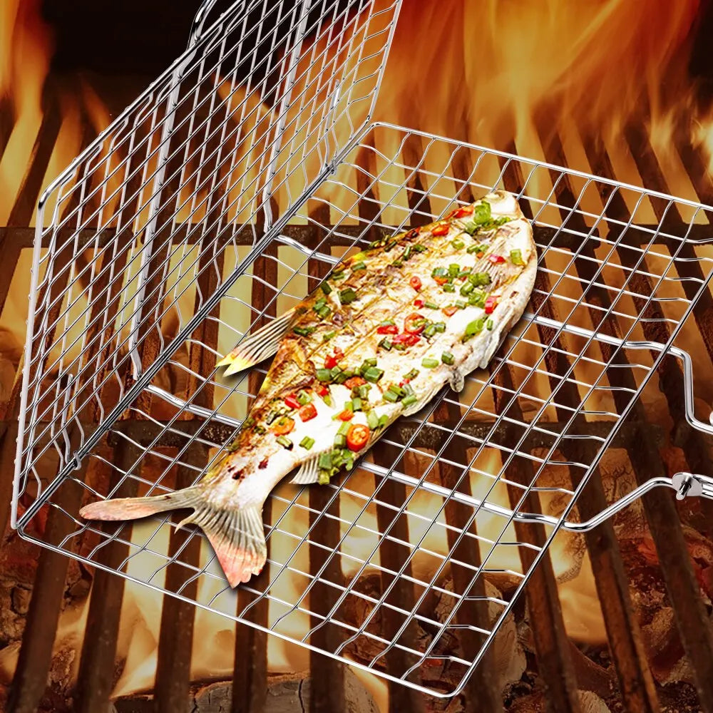 304 Aço inoxidável churrasco de malha não bastão grelha grelha de malha