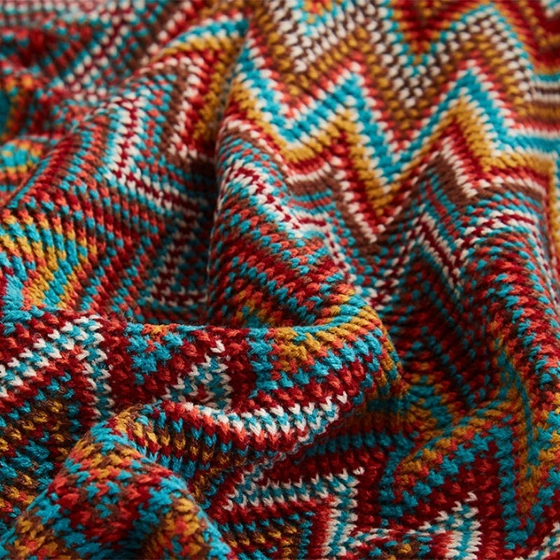 Boho łóżko koc geometria aztec baja koce etniczna sofa okładka slipcover wystrój rzutu na ścianę wiszącą gobelin cobertor