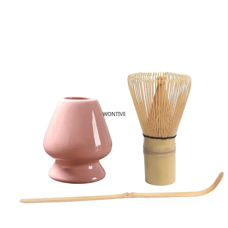 3gab/komplekts matcha komplekts bambusa slotiņu tējkarotes keramikas bļodas trieciena tējas komplekti mājas tējas pagatavošanas instrumentu piederumi Dzimšanas dienas dāvanas