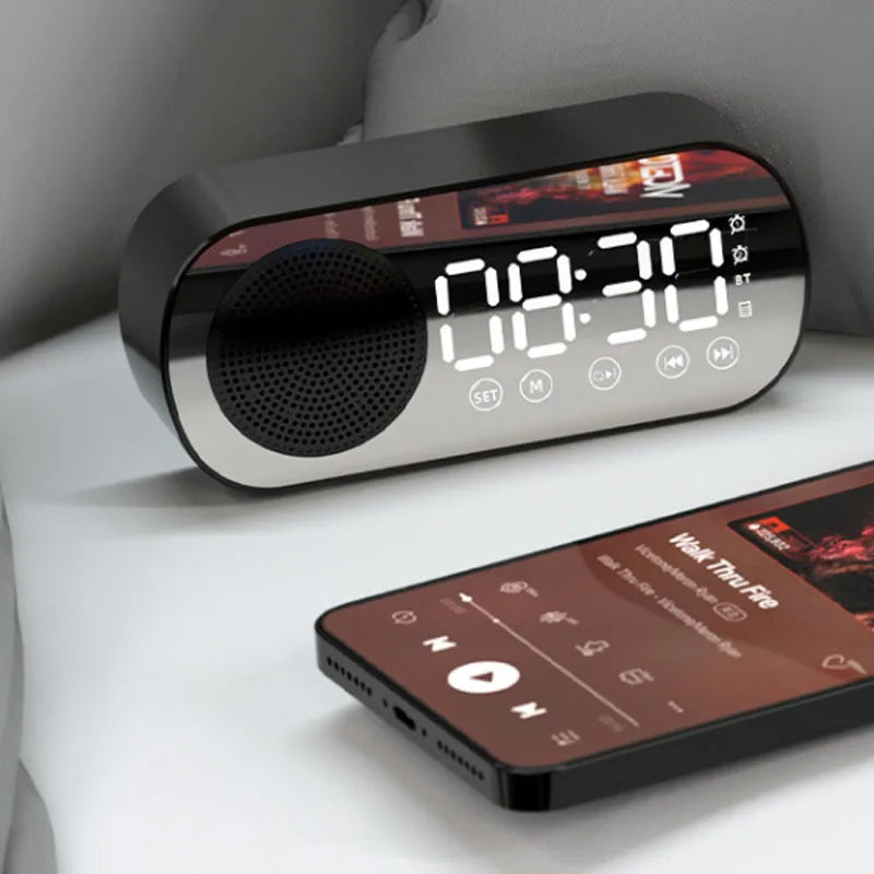 ALAREIRO DIGITAL RECLEMENTO DE ALTO BLUETOOTH SUPORTE TF FM RADIO BASS Bass Subwoofer Boombox Desktop Music Player Player