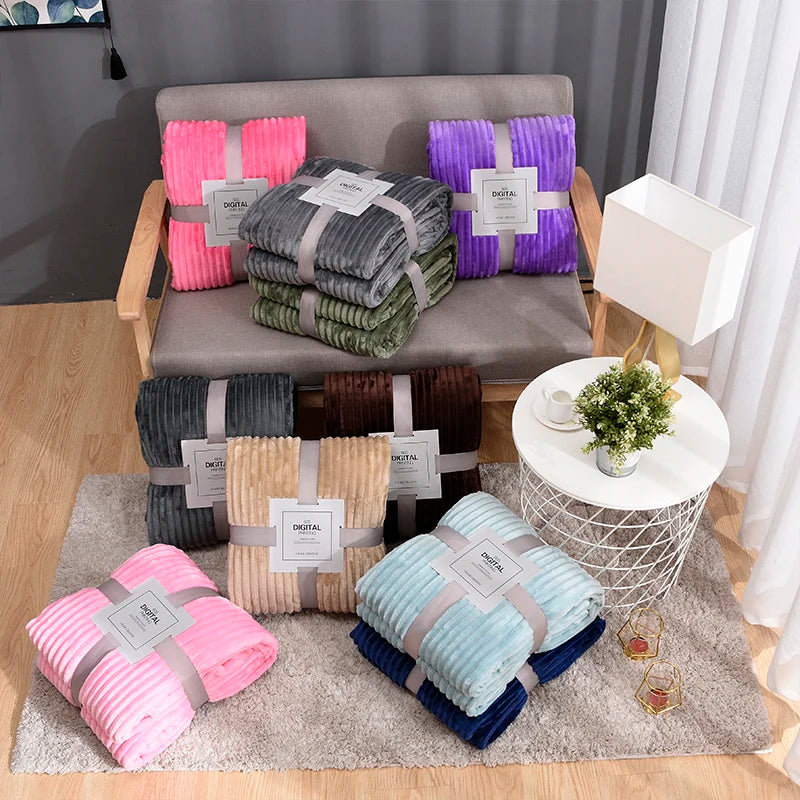 Winterflanellen dekens voor bedden massief koraal fleece faux furworp deksel bankdeksel deksel zachte donzige geruite dekens