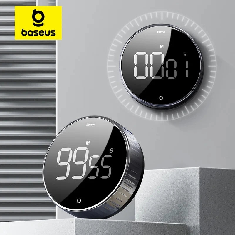 Baseus Magnetic Kitchen Timer Timer Digital Timer Countdown Clock alarmă Mecanică Gătit Cronometru Gătit Duș Studiu Stopwatch