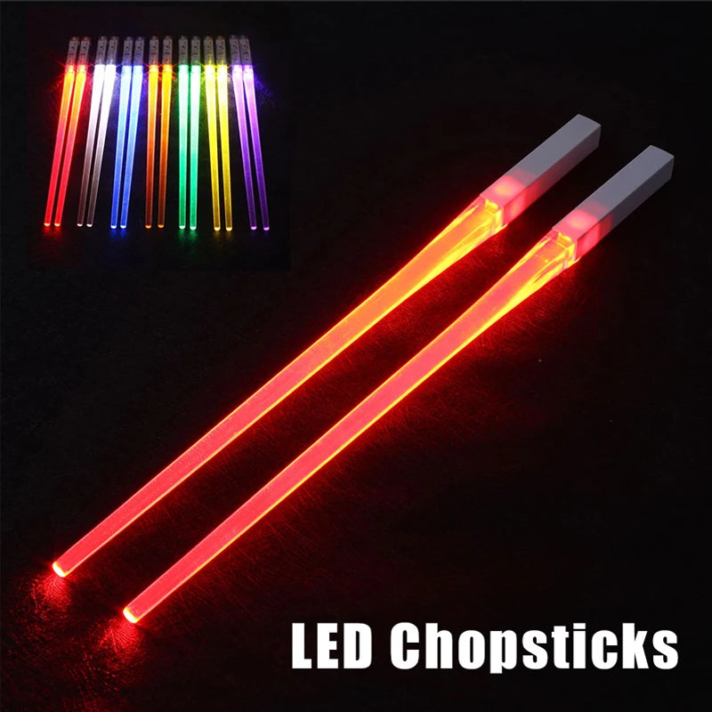 1pair LED CHOPSTICS LUMINÉS LIMENTS LEAU LA PARTIE DE DINNING