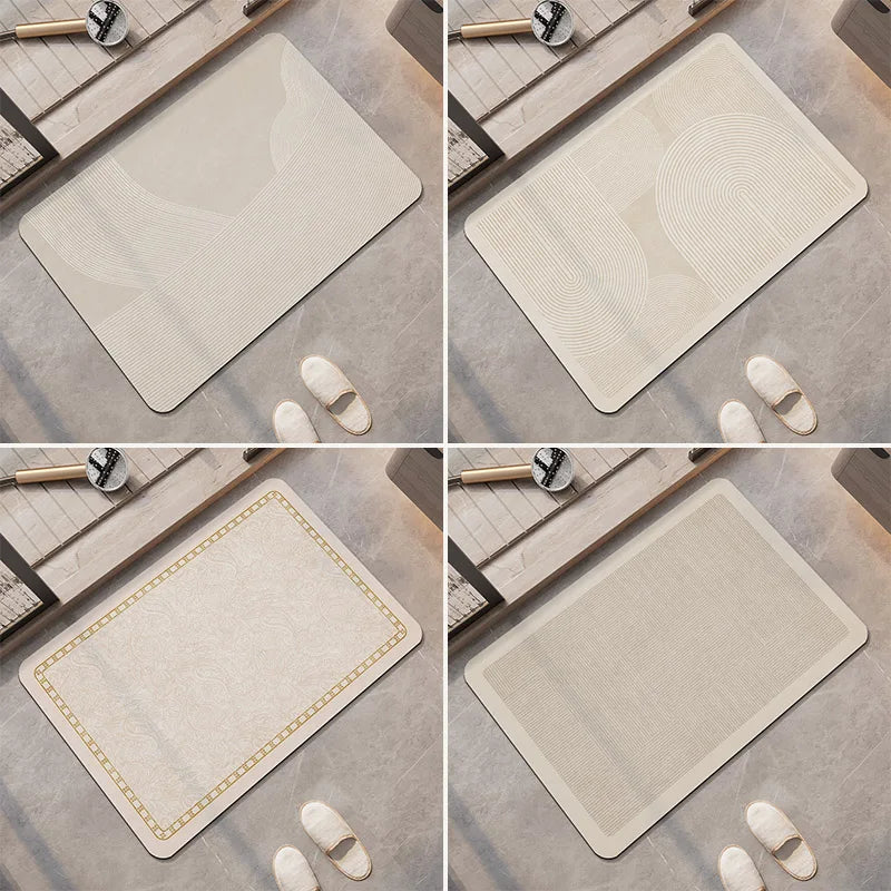 Tapis de douche antidérapant de salle de bain luxueux