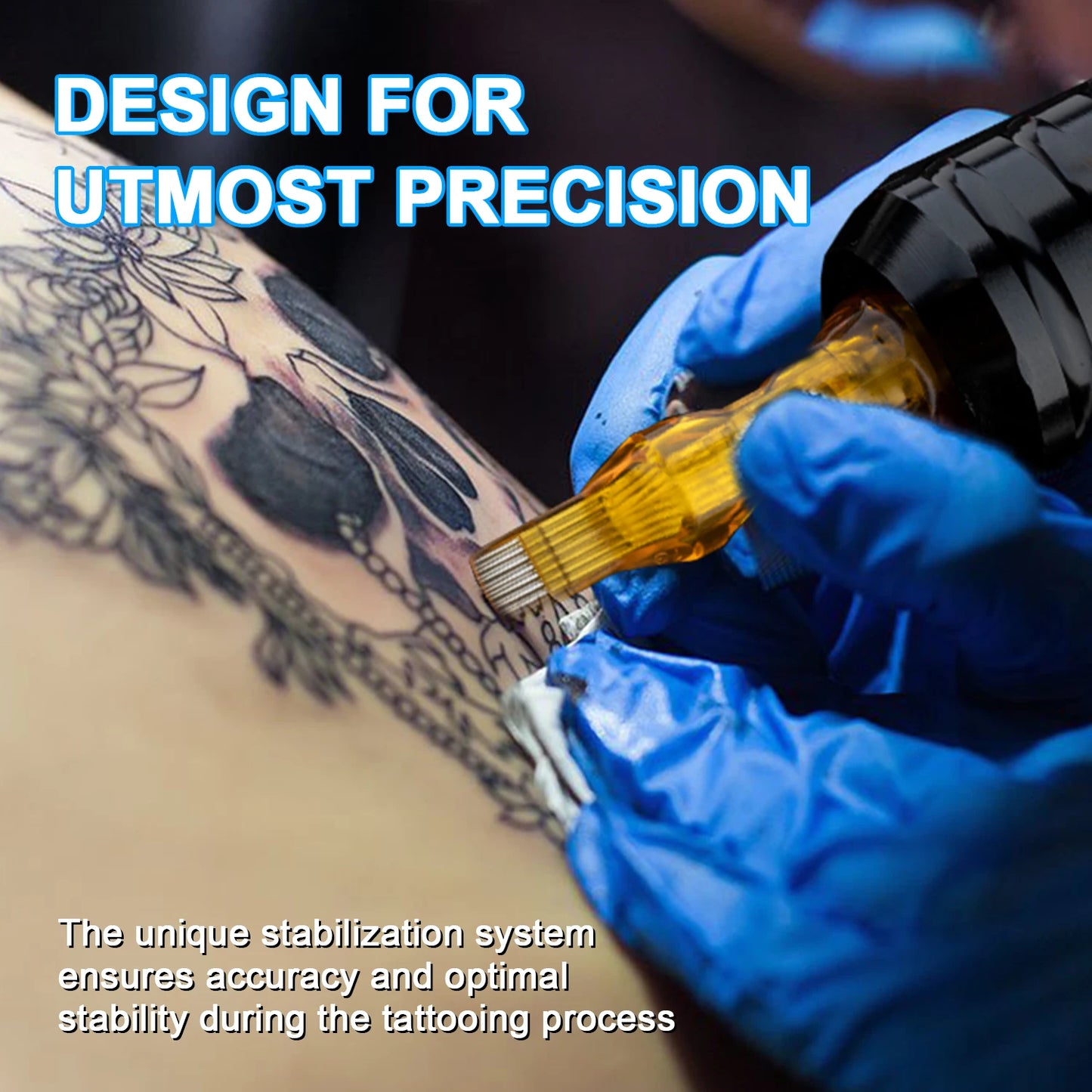10 st gul Dragonfly Tattoo Cartridge Needle 1 3 5 7 9 11 13 14 15 RL RM RS M1 Professionell patronsmakeup nålar