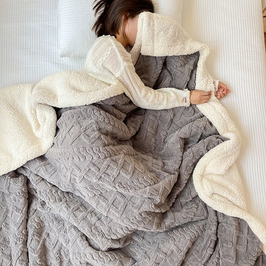 Super Soft Throwd -deken Premium Silky Flanel Fleece 3D Geroolde lichtgewicht beddeken Al het hele seizoen Gebruik - Grijs