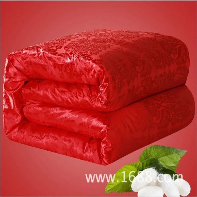 Wysokotasowy kolor solidny chiński jedwabne kołdry jesień/zima jedwabna kołdra Mulberry Silk kocom