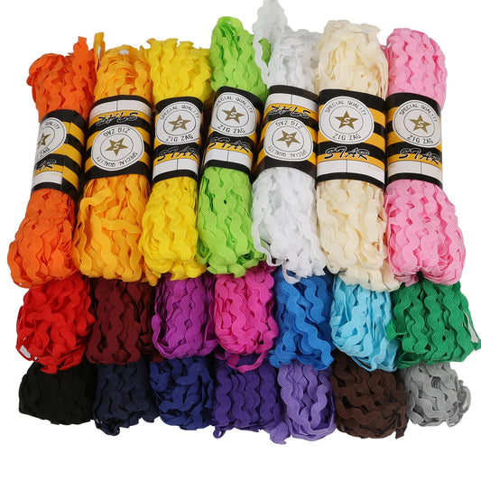 Új érkezés 15 éves/darab 8 mm multi színek Terylene szalag ric ric zig zag csipke vágó szalag a patchwork kézműves dekorációhoz