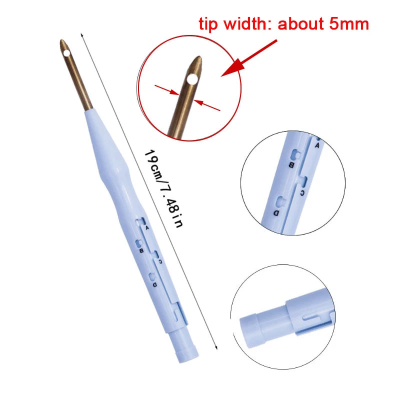 Magic broderi Punch Needle Pen Kit Cross Stitching Tool Set Weaving Tool Carpet Sticking Sewing Tool för DIY Sy Craft Art