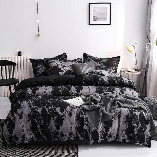 Set di copertura del piumino da 3 pezzi con set di copertina per lettiera a doppia trapunta di cuscinetto Queen/King Coup