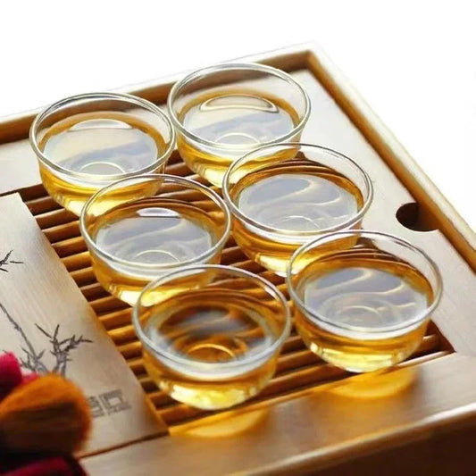 Taza de té de vidrio resistente al calor Juego de té de kung fu -té de kung tazones chinos tazas de porcelana vidrio vintage tazas tazas y tazas tazón
