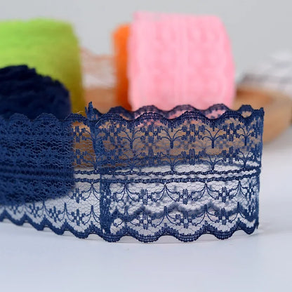 10 μέτρα/παρτίδα 4.5cm δαντέλα ταινία DIY ρούχα ράψιμο ύφασμα λευκό μαύρο μπλε ροζ μωβ κόκκι