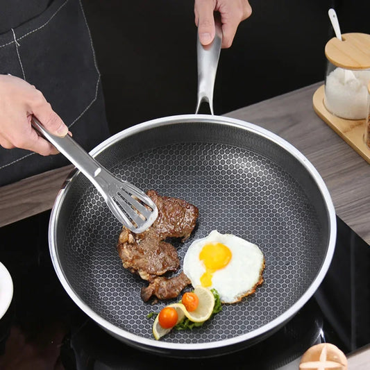 NONTOS NEM MŰKÖDÉSI PERSZIA 316 Rozsdamentes acél méhsejt főzés nem bevont teljes képernyős omlett steak Palacsinta edények serpenyő konyha