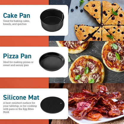 8/11 PC AIR Fryer piederumi Pārtikas kvalitātes gaisa friteru piederumi ar kūku groza picu pannu nerūsējošā tērauda iesmu statīvu