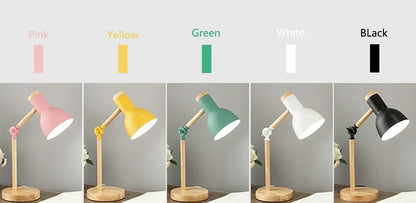 Tavolo creativo lampada nordica arte in legno a led gira testa semplice scrivania luci/ protezione degli occhi lettura e soggiorno camera da letto decorazione per la casa