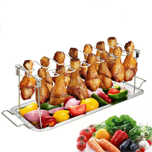BBQ z nerezové oceli Gril Chicken Wing a noha, nohy hovězí kuřecí křídlo Grill Grill Grill Gril Vaření Drum paličky pecen