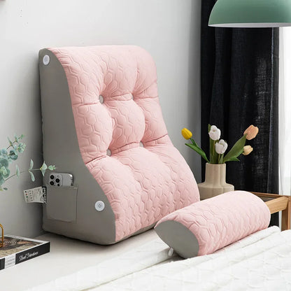 Lumbar Bedside Cushions Soft Back Rest Bed Cushion Wedge Pillow Lounger TV Reading Lumbar Cushion Decorative Pillows for Bed