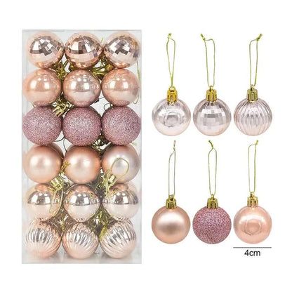 1Box ​​Коледни топки Коледно дърво Орнаменти Топка Xmas висящи дървесни висулки Начало парти декор 2023 Нова година подарък Noel Navidad