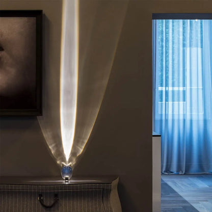 Italienische Designertischlampe LED Kristall Auge des Himmels kostenlose Schiffsschifffahrtslampen lebende Schlafzimmer Dekor Leichte Nacht Projektor