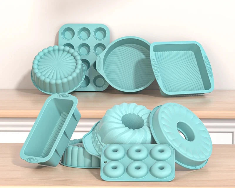 3D silikon kakeform dekorere verktøy diy konditor bakeverktøy for kakepanne kjøkken fløyt rørpanne bakeware airfryer tilbehør